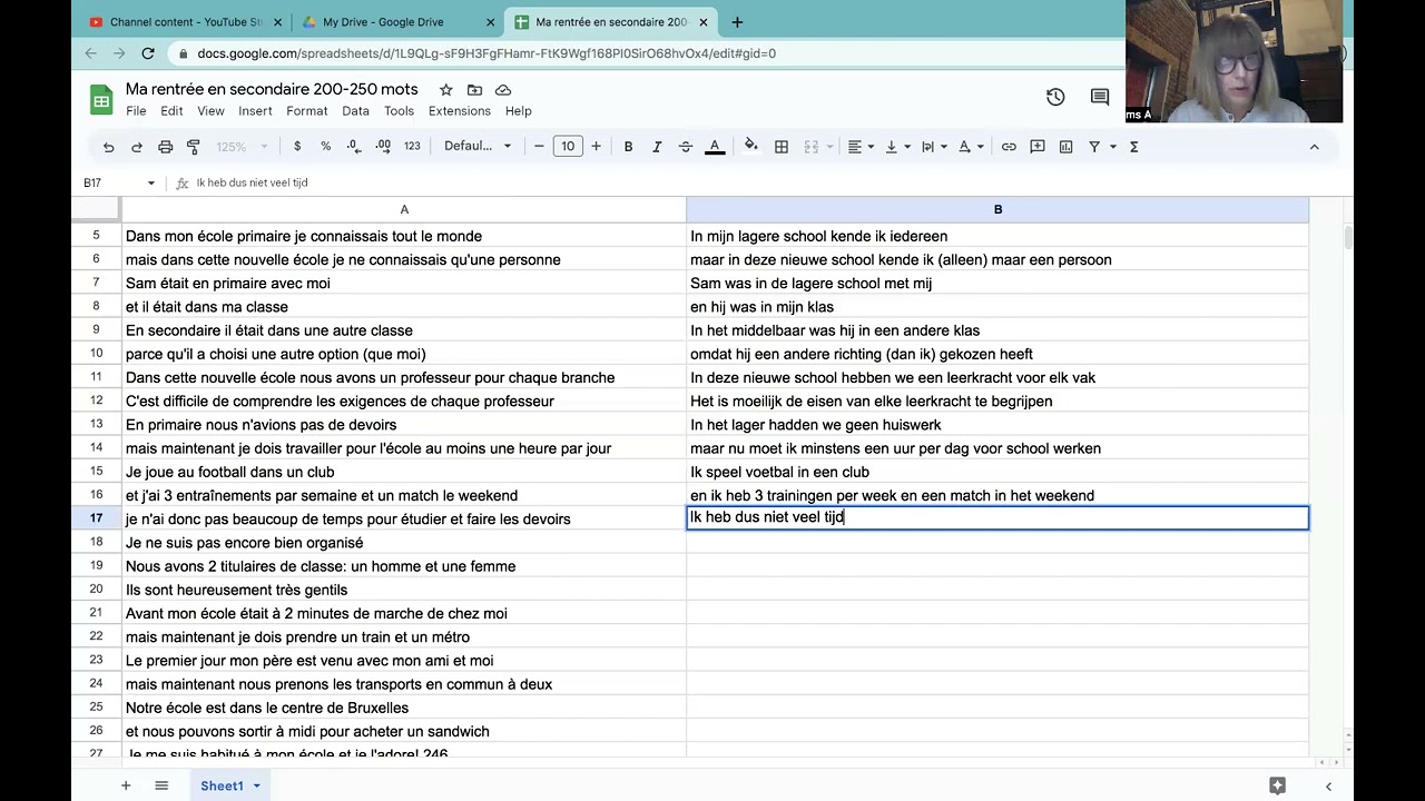 661 Expression écrite en NL pour TARIK 