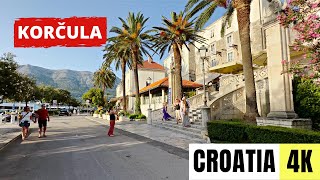 CROATIA 🇭🇷 [4K] Korčula Old Town - Walking Tour 2023