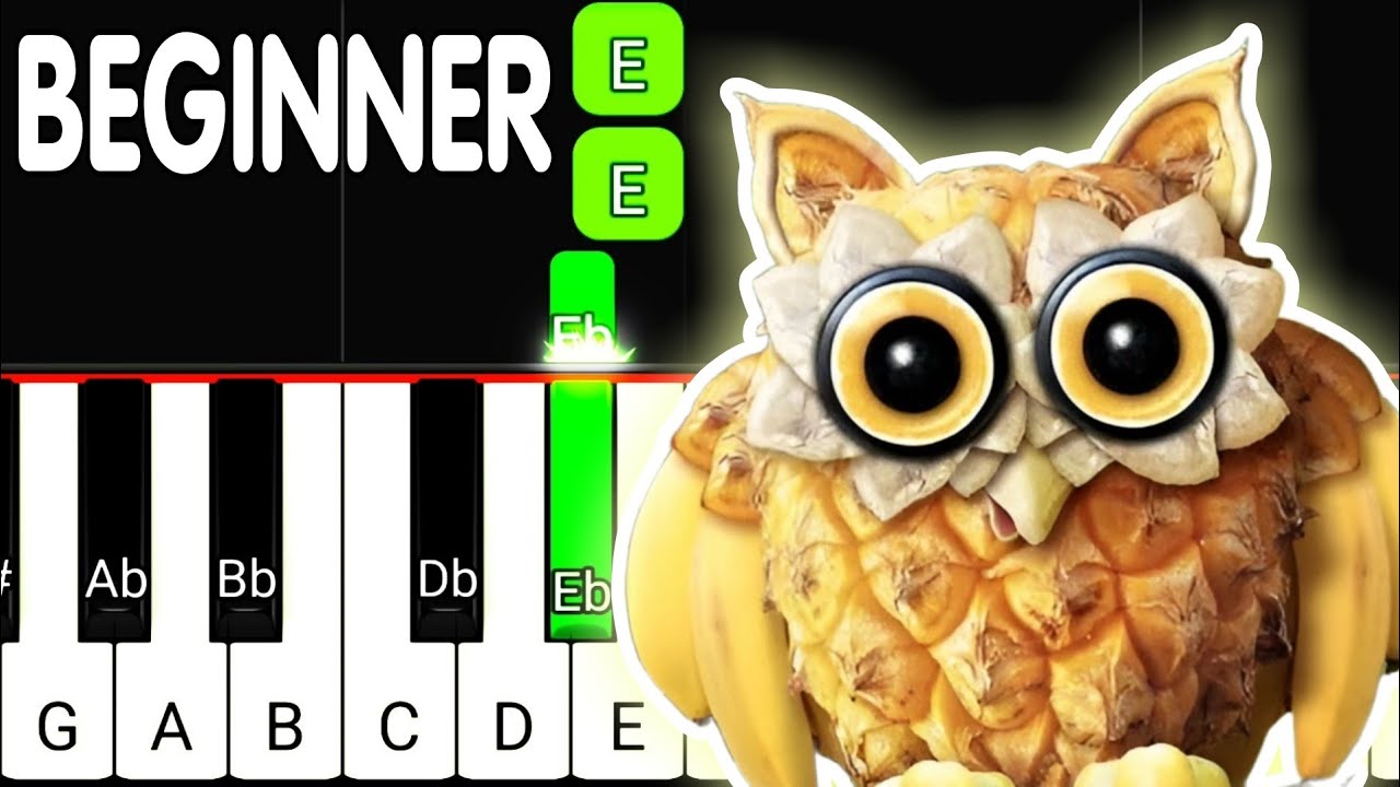 Pineapple Owl Meme Song | Easy Piano Tutorial for Beginners - YouTube