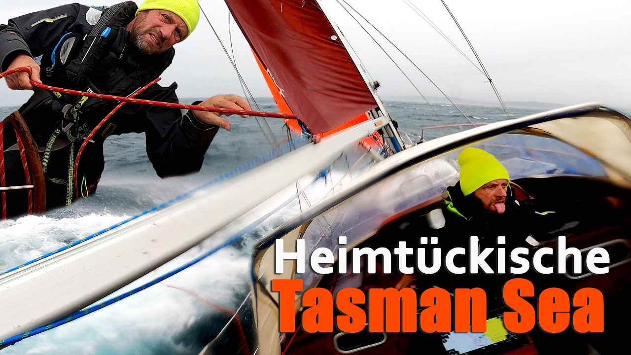 ⁣Heimtückische Tasman Sea – allein mit brechenden Bars und chaotischen Wellen