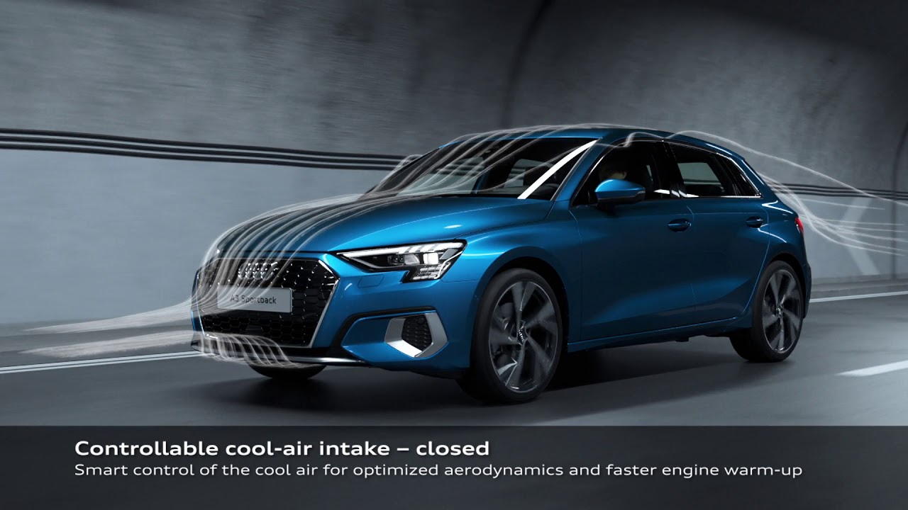 Animation Audi A3 Sportback AerodynamicsWith a drag coefficient