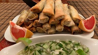 Vegetable Spring Rolls No oil in an Air Fryer!