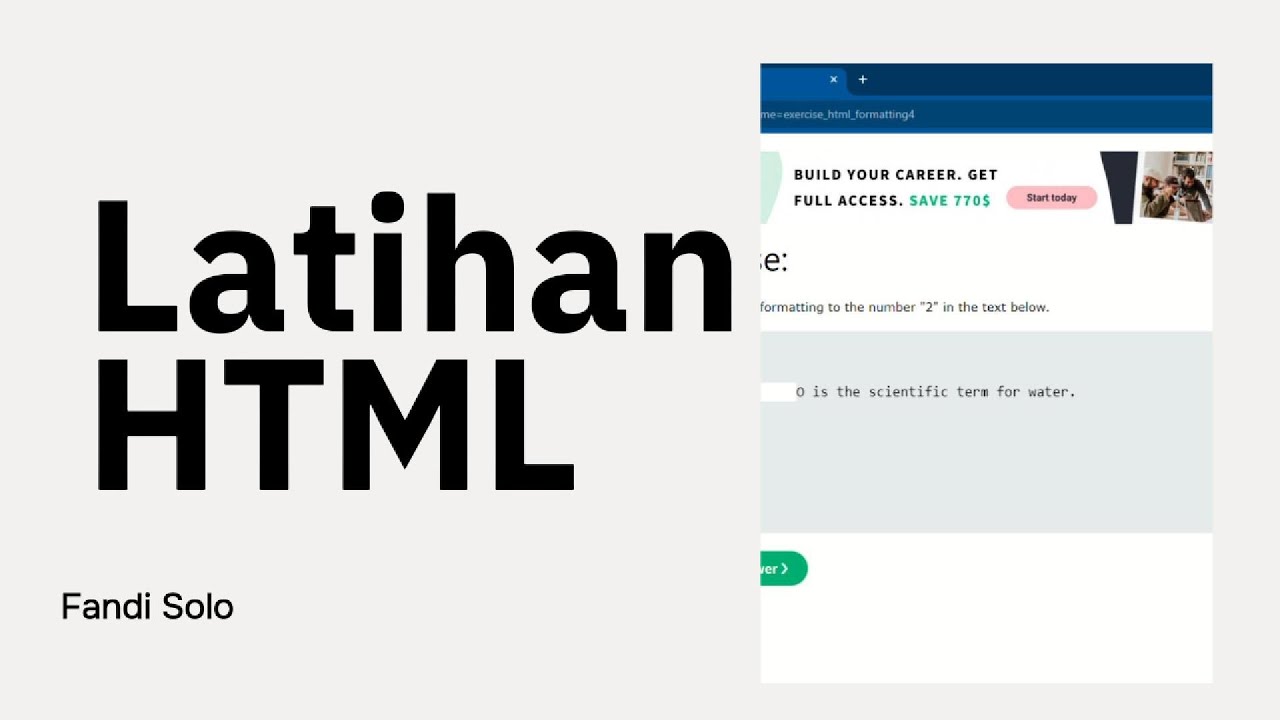 Latihan HTML - YouTube