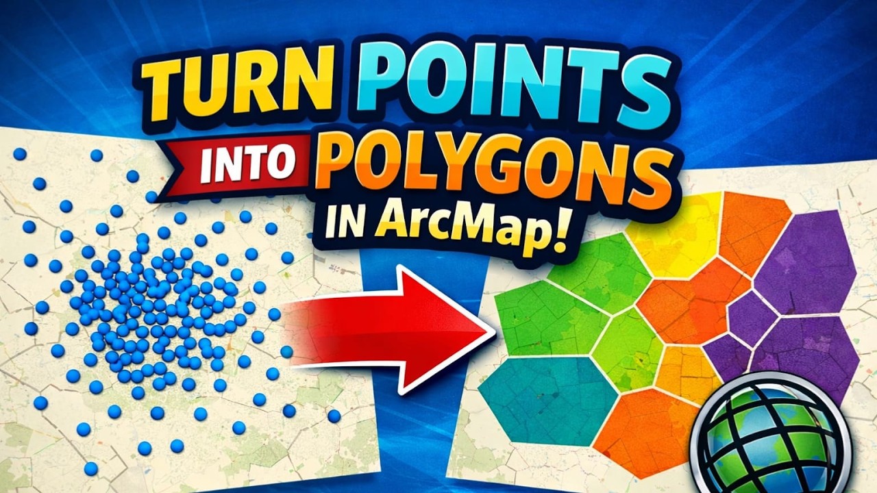 Turn Points into Polygons in ArcMap | Mapora - YouTube