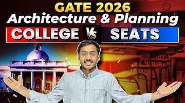 College VS Seats | GATE 2026 Architecture & Planning | Safal Together