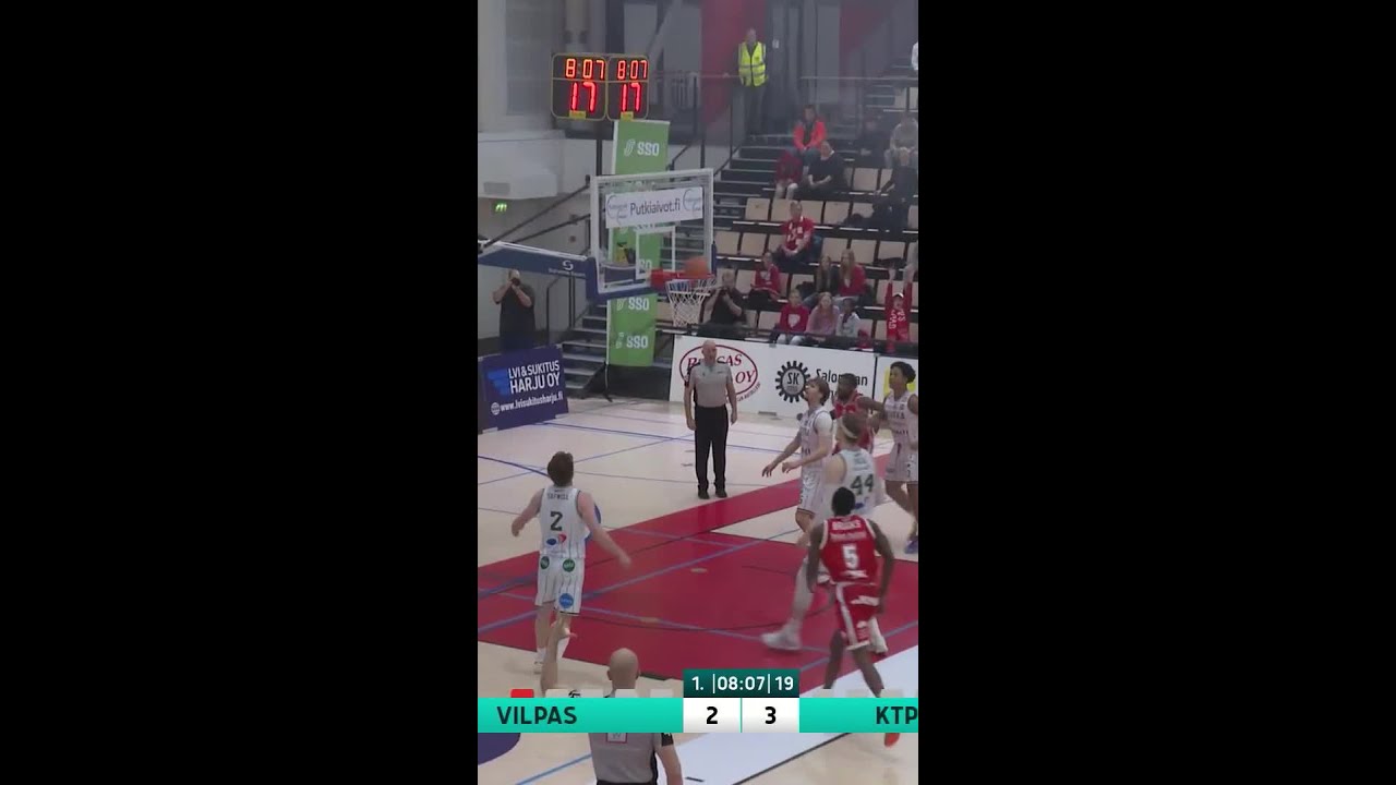 Luukas Vaara rises to block the shot