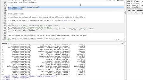 Using R Markdown to learn biomaRt