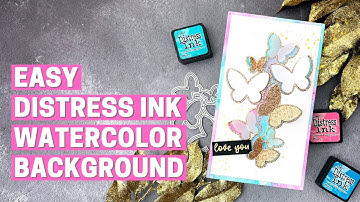 Easy Distress Ink Watercolor Background - Waffle Flower Crafts