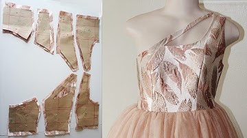 How To Draft A One Shoulder Princess Dart Bustier With Keyhole Pattern