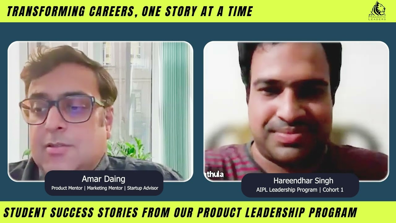 How Hareendhar Transformed His Career with Pragmatic Leaders: From IT Analyst to Product Manager!