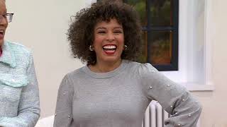 Belle by Kim Gravel Class & Sass Knit Tweed Jean Jacket on QVC