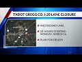 Westbound I-20 lane in Gregg County to close for maintenance