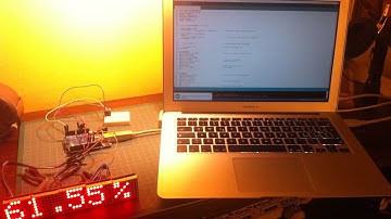 Arduino based MAX7219 dot matrix temperature & humidity display