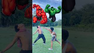 Red Hulk 🛑 VS Hulk 🟢 Emoji Acting Video #shorts