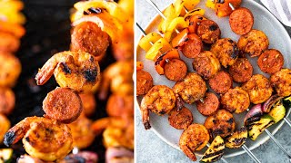 Cajun Shrimp & Sausage Kabobs