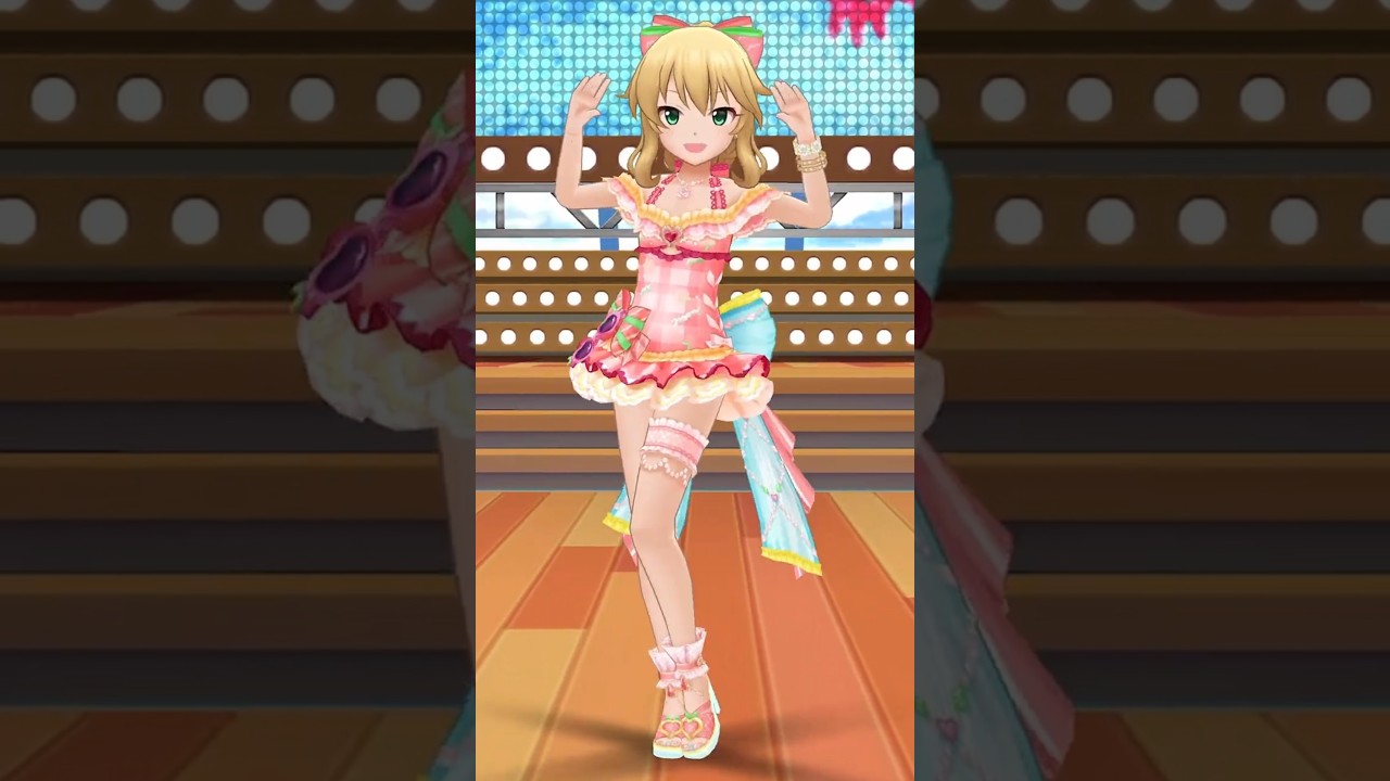 デレステ #櫻井桃華 👗素顔のピーチバカンス ♪追い風Running #U149