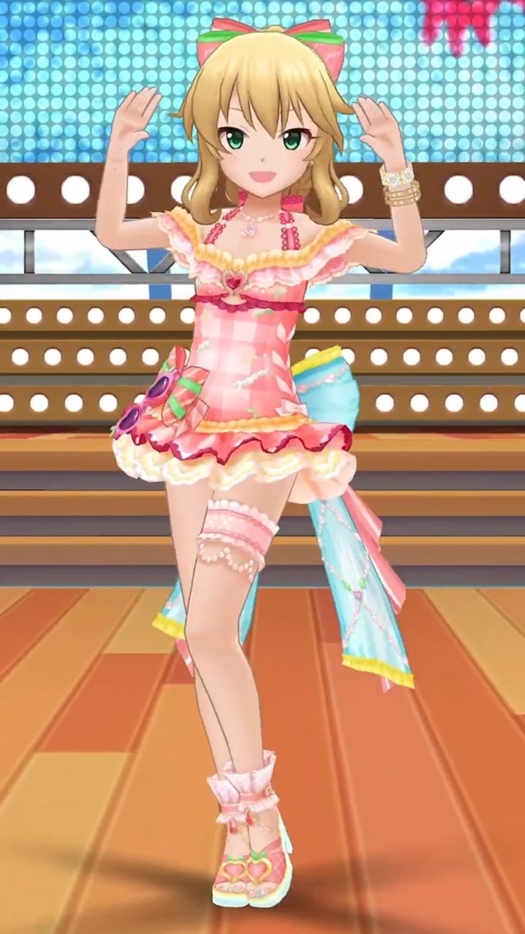 デレステ #櫻井桃華 👗素顔のピーチバカンス ♪追い風Running #U149