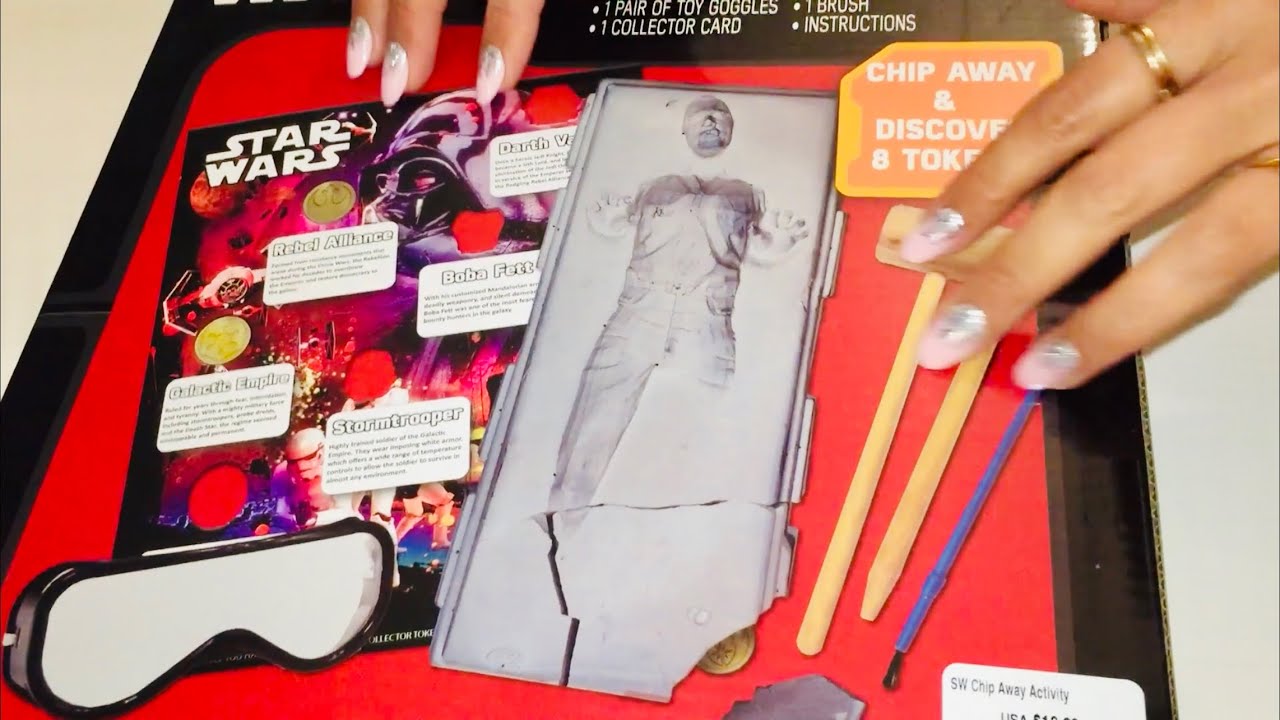 ASMR Star Wars excavation kit tokens part 1. Satisfying videos, Hand Movements, visuals.♥️