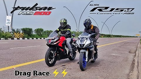 Bajaj Pulsar RS 200 Vs Yamaha R15M || Drag Race || Ye Hai R15M ka Sach