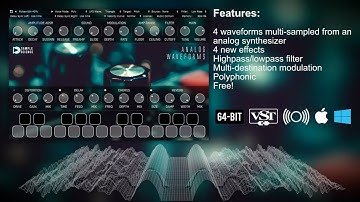 Free Analog Waveforms v2 VST VST3 AU plugin instrument