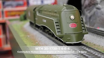MTH O Scale 4-6-4 Commodore Hudson Steam Engine With Proto-Sound 3.0