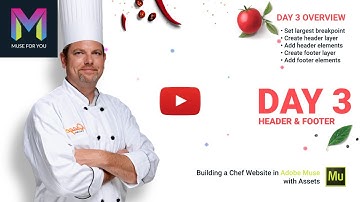 Day 3 - Header and Footer | Building a Chef Website in Adobe Muse | Adobe Muse CC | Muse For You