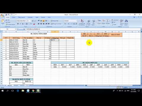 ỨNG DỤNG CÁC HÀM EXCEL CƠ BẢN TRONG KẾ TOÁN (VLOOKUP, HLOOKUP, RIGHT,LEFT,...)