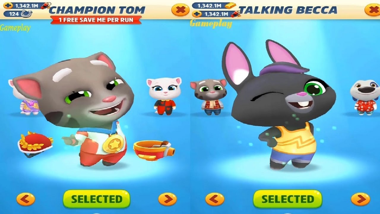 Talking Tom Gold Run New Update New Character Champion Tom VS Talking ...