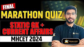 Current Affairs and Static GK Most Expected MCQs I MHCET 2024 I Keshav Malpani