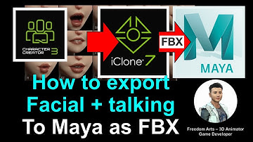 iClone 7 Facial & Talking Animation to Maya as FBX - Maya Tutorial