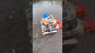 Chhotu ne banai Mini Boat with Plastic Bottle and DC Motor Project||@mrIdeahacker #diy #experiment