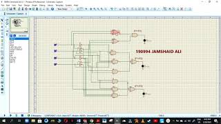 Introduction to Basic Proteus Circuit of 2-Bit Comparator