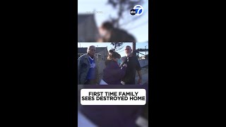 First time family sees destroyed home