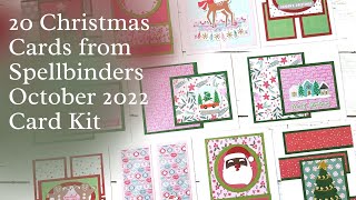 20 Christmas Cards 1 Kit Spellbinders October 2022 Oh What Fun Card Kit