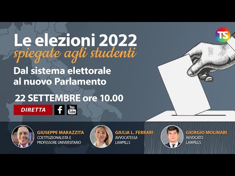 Elezioni 2022, Michele Ainis e i LawPills spiegano il sistema elettorale agli studenti