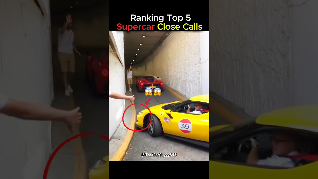 Best Supercars Close Calls 😭💀 #shorts #shortvideo #automobile #supercars #race #crash #closecall