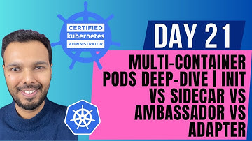 Day 21: MASTER Multi-Container Pods | Init vs Sidecar vs Ambassador vs Adapter | CKA Course 2025