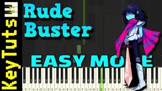 Rude Buster from Deltarune - Easy Mode [Piano Tutorial] (Synthesia)