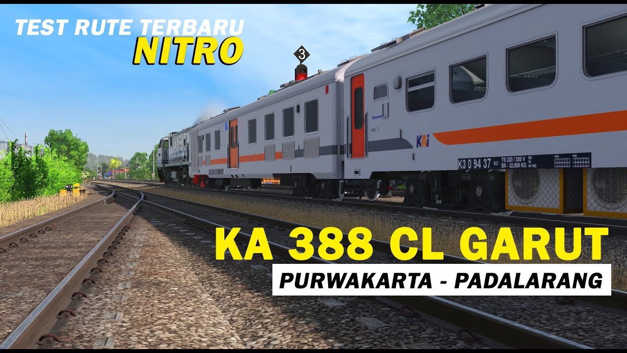 Dinas KA Lokal Garut Di Rute Terbaru NITRO | Trainz Simulator Indonesia