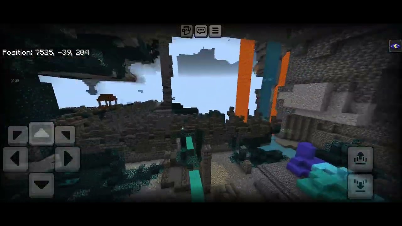Ancient city with two portals  (Minecraft) bedrock edition