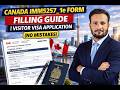 Canada IMM5257_1E Form Filling Guide 2026 🇨🇦 | Schedule 1 Visitor Visa Application (No Mistakes)