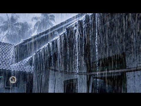 Torrential Rain Pouring from a Countryside Roof | Sleep Peacefully in Nature's Safest Sound