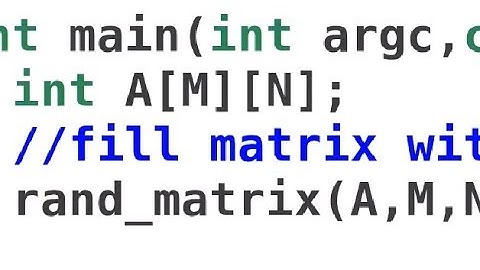 Short lecture 10: C program - random matrix on stack