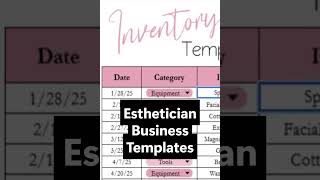 Esthetician Business Bundle Template, Beauty Business, Skincare Google Sheets Excel Spreadsheet