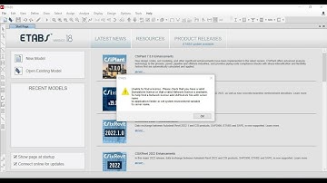 ETABS 18 Unable to find a license