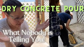 DRY POUR Concrete  DIY Patio Projects