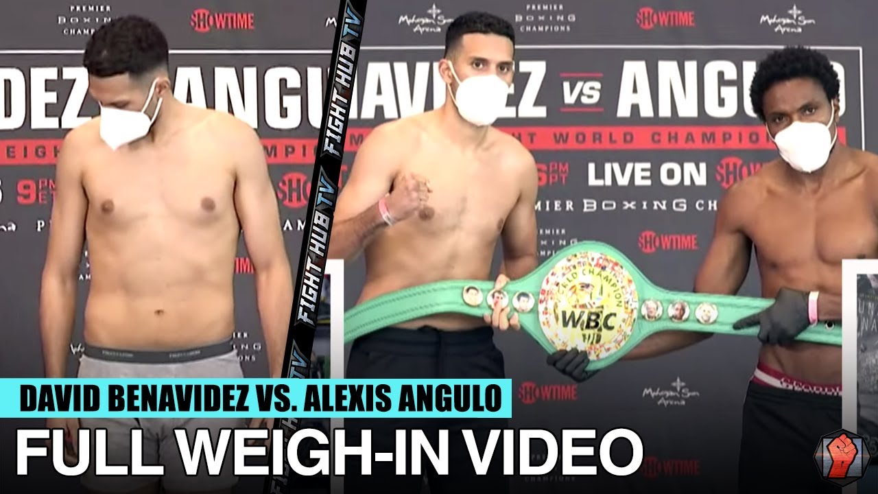 DAVID BENAVIDEZ LOSES TITLE ON SCALE! FULL BENAVIDEZ VS ANGULO WEIGH