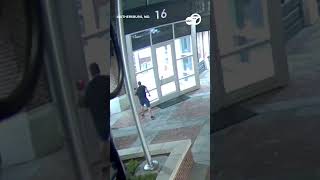 CAUGHT ON CAMERA: Man breaks handicap button, card scanner at Maryland police station