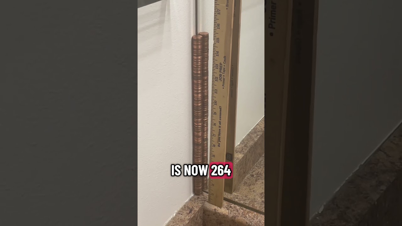 Day ten of stacking one penny for every follower we have on TikTok 