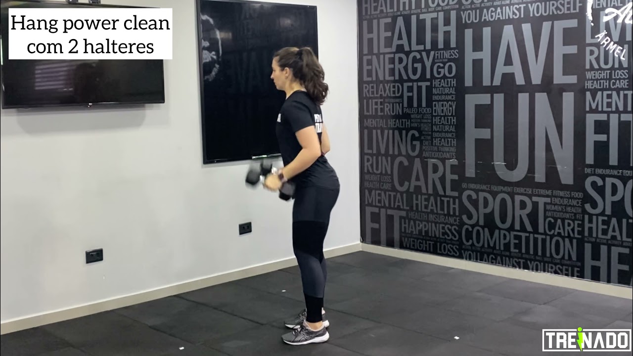 HANG POWER CLEAN COM 2 HALTERES YouTube